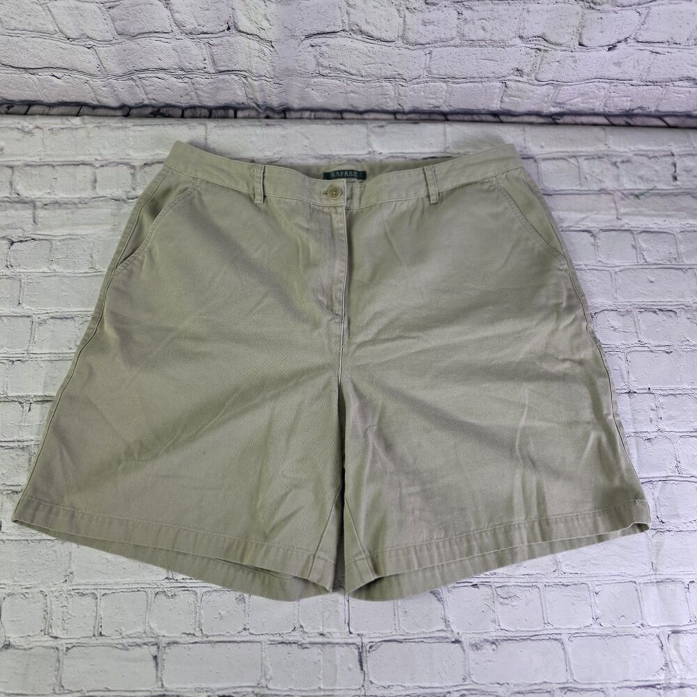 Lauren Ralph Lauren Khaki Shorts 16W 100% Cotton Casual